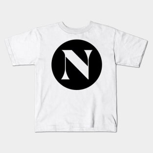 N (Letter Initial Monogram) Kids T-Shirt